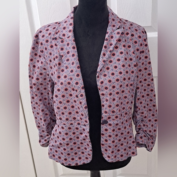Ellen Tracy Art Deco Jacket  Size L - Picture 3 of 11